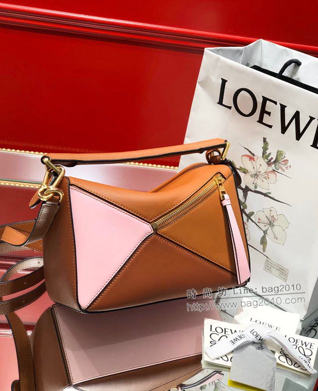 LOEWE經典爆款包包 羅意威小號Puzzle拼接手提斜挎包 10172  tcl1187